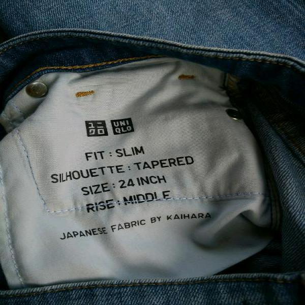 uniqlo jeans blue washed slimfit