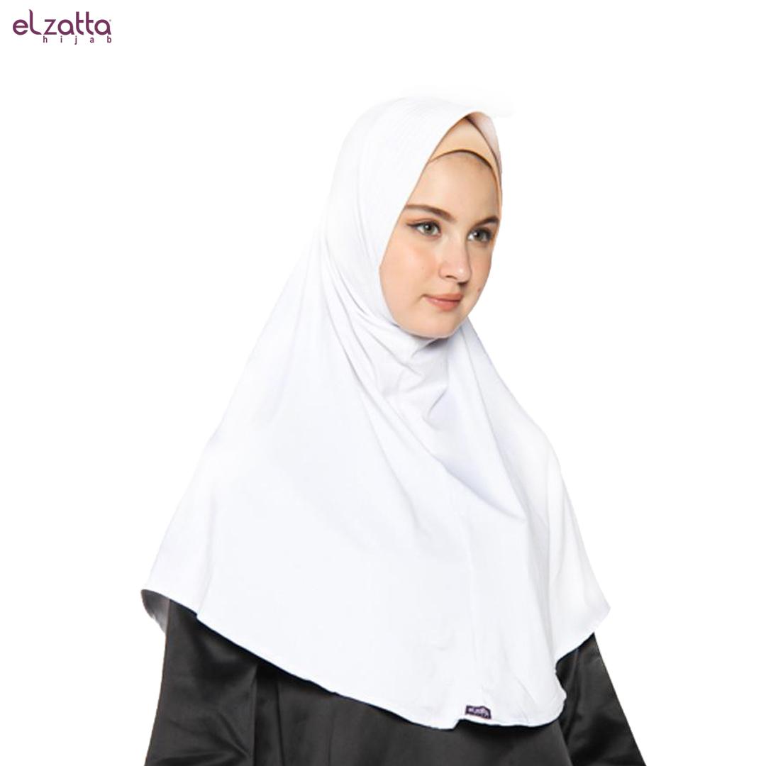 HIJAB INSTAN ELZATTA BERGO BASIC CASUAL PUTIH