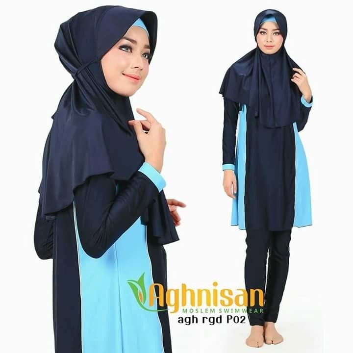 Baju Renang Muslimah Size S Plain (BB 40-50 kg)