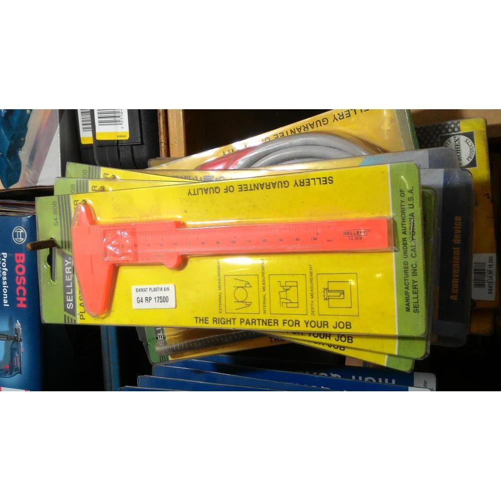 Dijual Plastic Steel Caliper 6 Jangka Sorong Plastik SELLERY Berkualitas