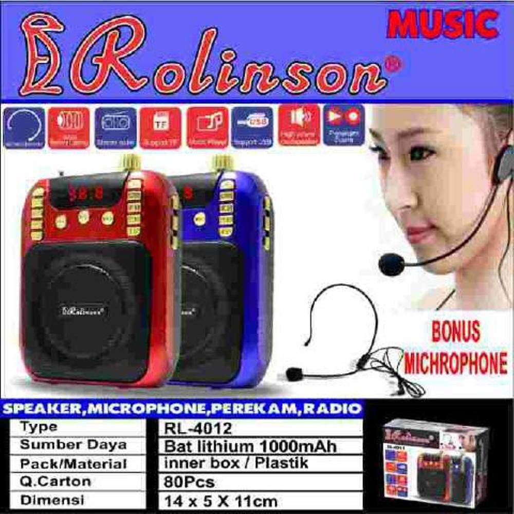 Speaker pinggang/ Waistband Rolinson Rl 4012 Speaker usb, memory + radio + mic