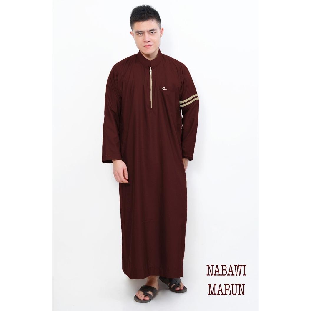 Pakaian Muslim Gamis Pria Jubah Model Nabawi AL-ISRA