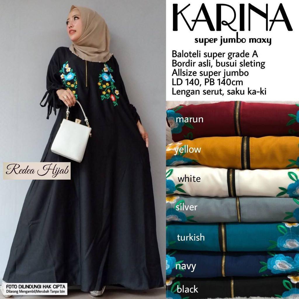 Dress Maxi Gamis Wanita Jumbo Yasmina – Biru  Daftar 