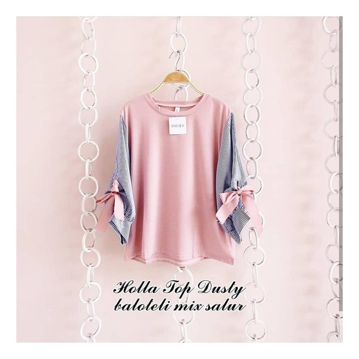 Top Blouse “SF HOLLA” Baju Atasan Panjang Wanita Muslim Hijab Moderen Pakaian Trand Terbaru Fashionable