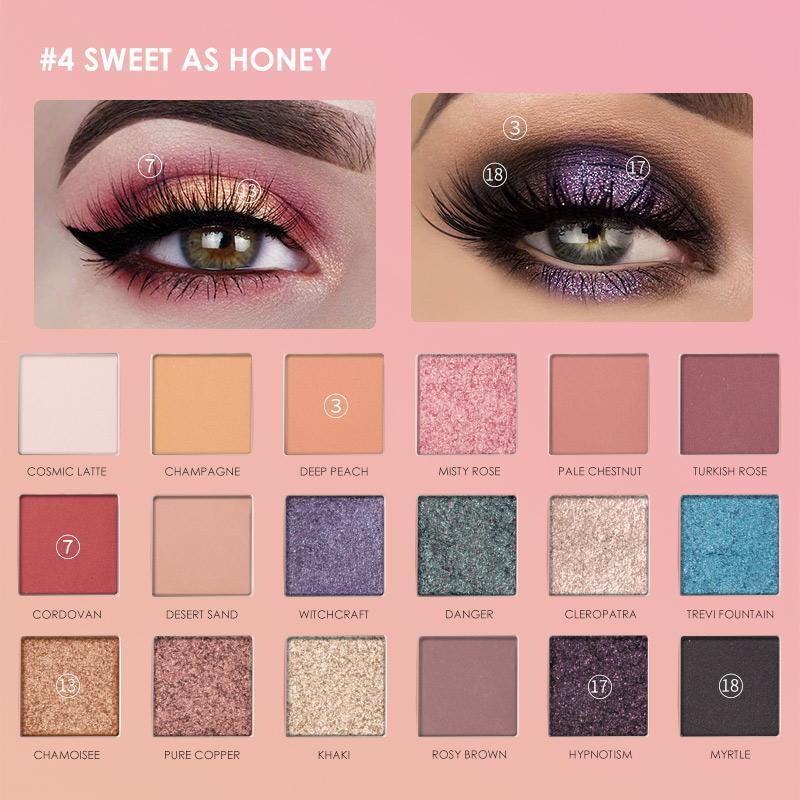 Focallure 18 Colors Sweet As Honey Eyeshadow Palette Januari 2019 - 2 Focallure 18 Colors Sweet As Honey Eyeshadow Palette - 2