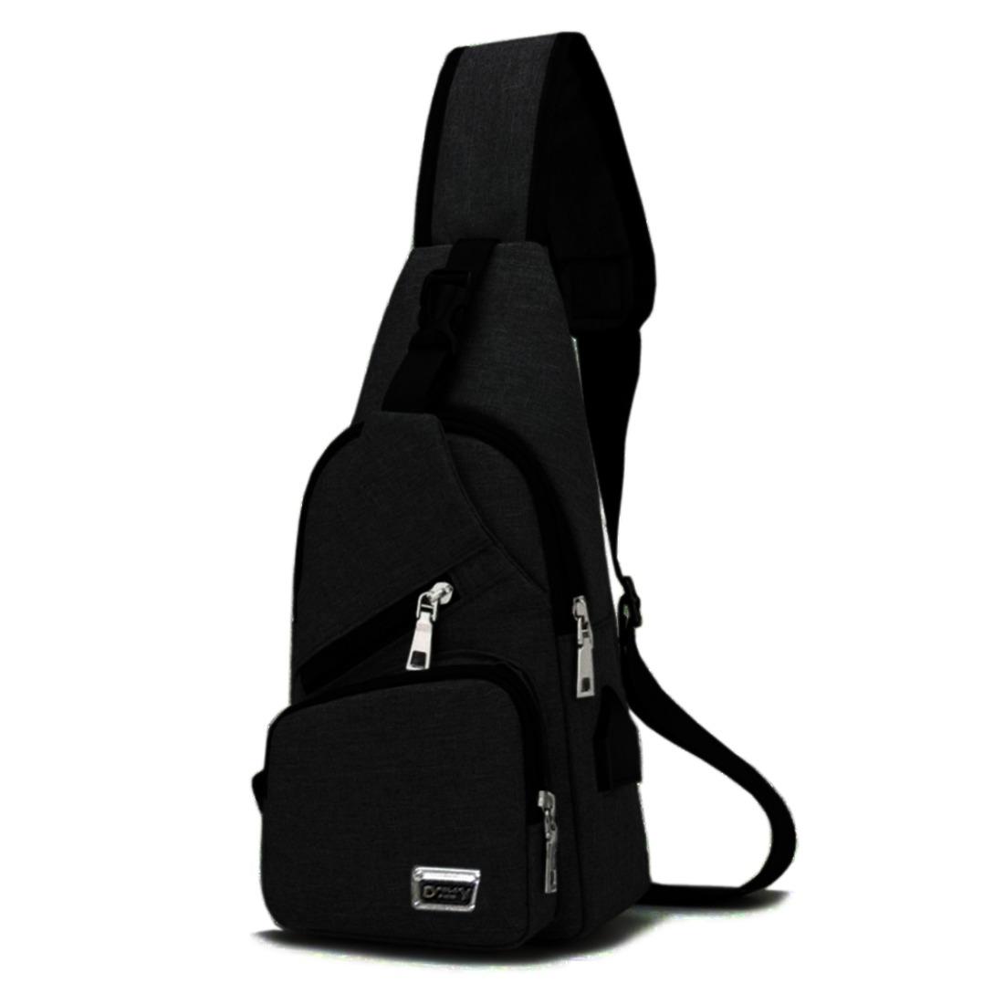 Pelangi tas Polo Danny Tas Slempang Pria Chest Bag Crossbody USB CHARGER 1206-12RZ Waterproof