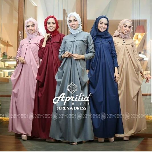 TotallyGreatShop Fashion Busana Kondangan Muslimah - Maxi Gamis Dress Muslim utk Pesta - Modern - Casual - Formal - Kantor - Wisuda - Gaun Pesta Kebaya Modern ihserena