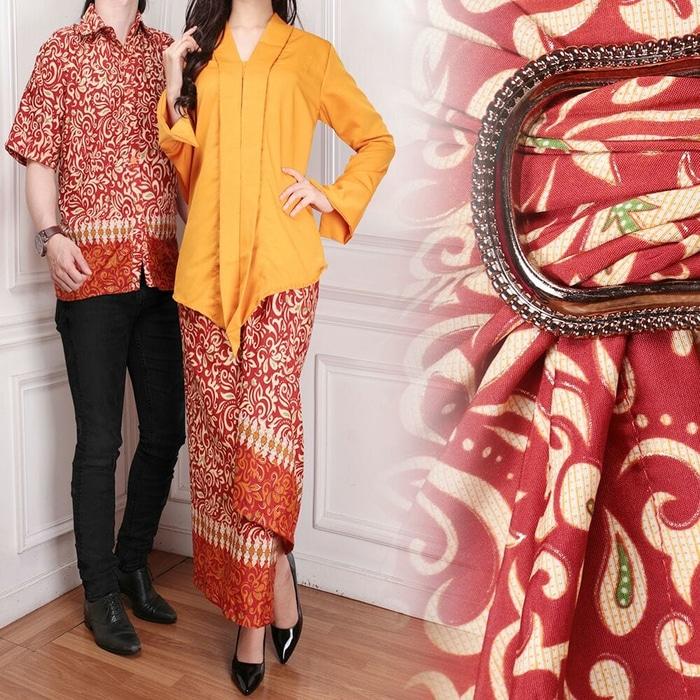 Baju Gamis Muslim Couple - Baju Lebaran Kapel - Pakaian Pasangan - Busana Kapelan - Sama - Samaan - Sepasang - Seragam - Kemeja Batik Dress