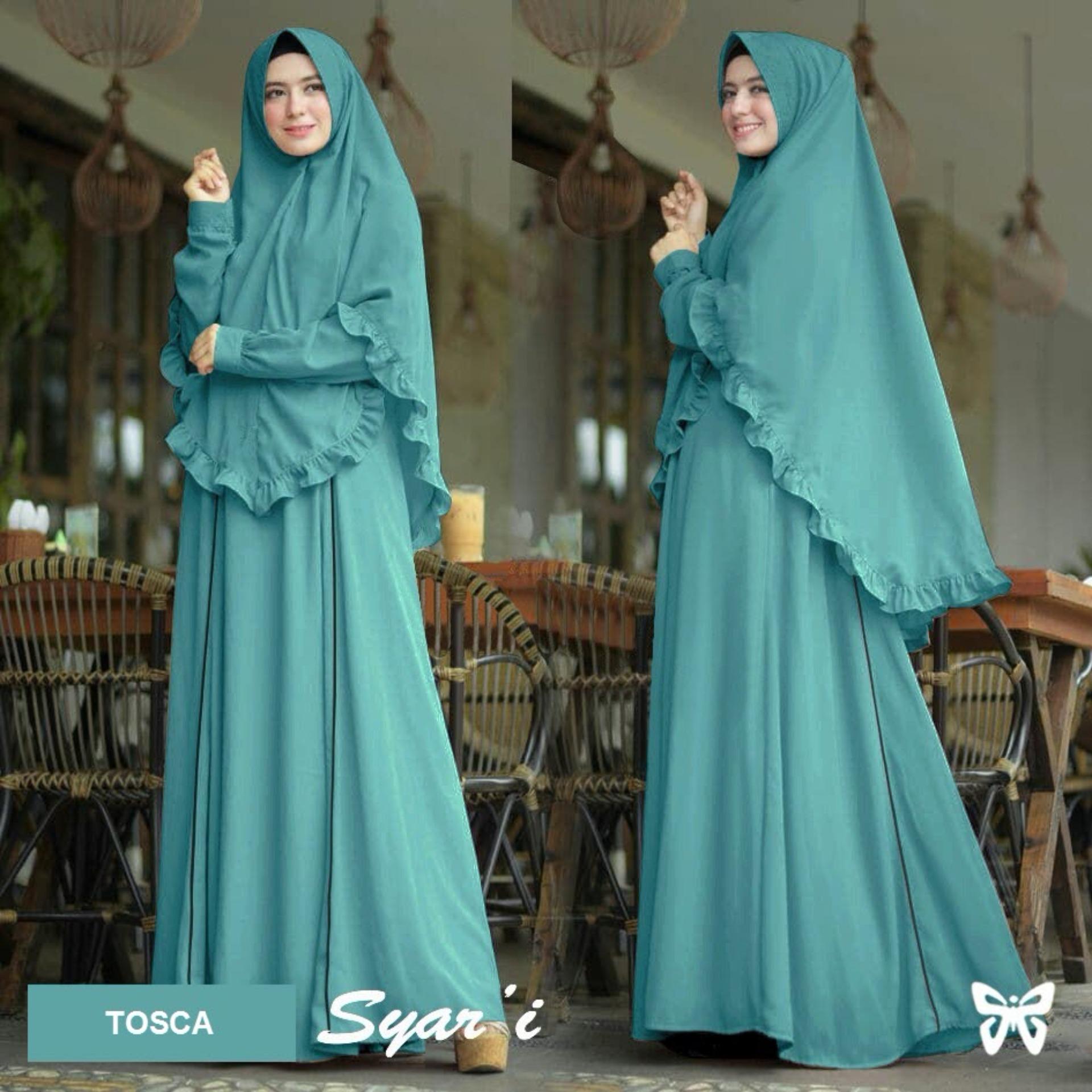 Sera Outfit Gamis Syari Set 2 in 1 Lis MSR051 / Baju Muslim Wanita Syar'i / Gaun Muslimah / Maxi Dress Lengan Panjang / Hijab / Srhafizah