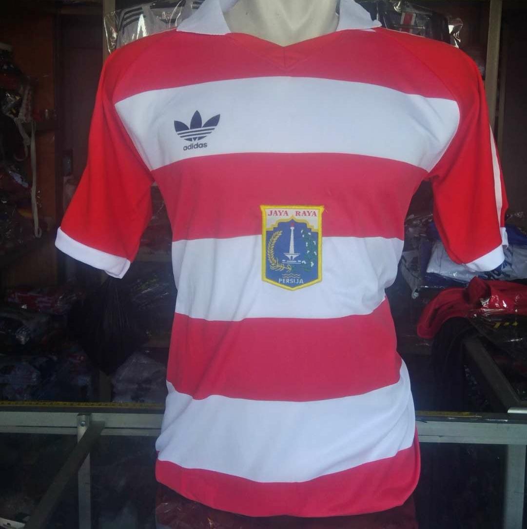 Jersey baju bola retro persija jakarta home 1985 grade lokal