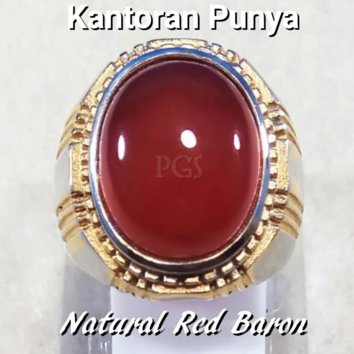 CINCIN BATU AKIK NATURAL RED BARON MERAH MINIMALIS KANTORAN PUNYA