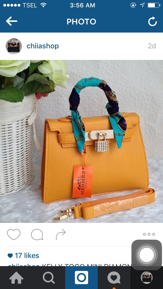 Hermes Kelly Togo Diamond Orange