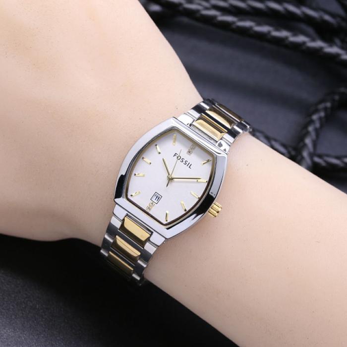 Jam Tangan Wanita / Cewek Fossil Andini Ladies Rantai Kombi Gold