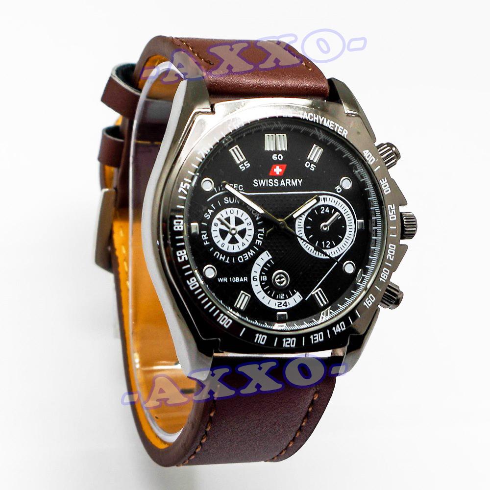 swiss army jam tangan pria kulit coklat tua sa 0026 l lazada indonesia swiss army jam tangan pria kulit coklat tua sa 0026 l lazada indonesia