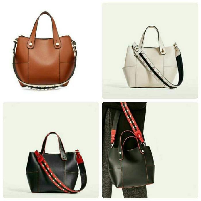 Tas Tote Bag Branded Wanita Cantik Berkelas TAS ZARA HOBO CERVO DOUBLE STRAP ORIGINAL