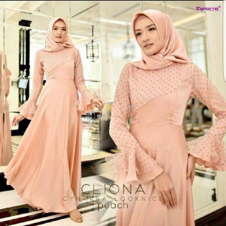 Baju Cliona Panjang Hijab Casual Pakaian Muslim Wanita Muslim Modern Terbaru Termurah 2018