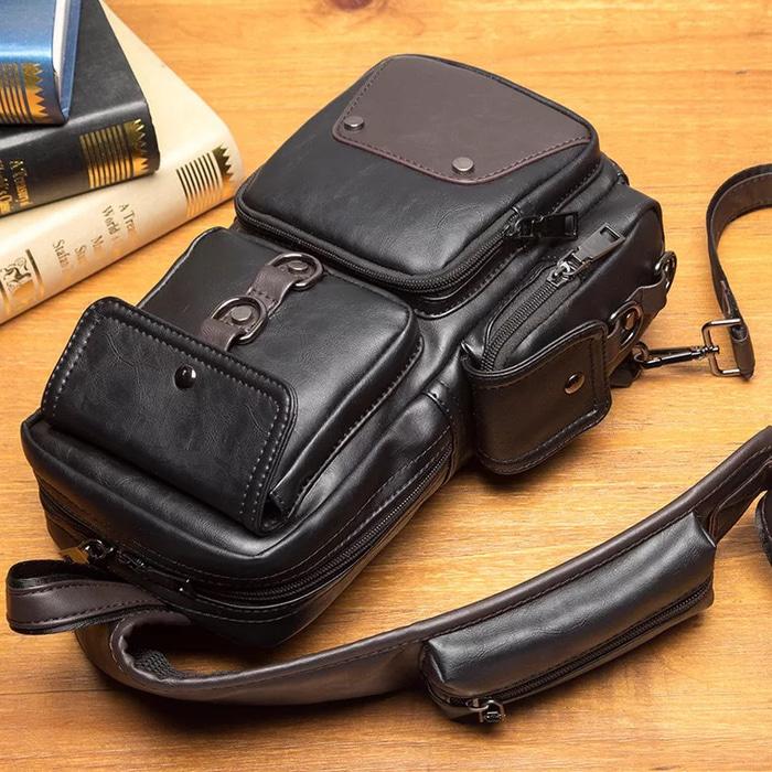 ASLI!!! Tas Slempang Kulit Pria Selempang Premium 9852 Januari 2019 - 2 ASLI!!! Tas Slempang Kulit Pria Selempang Premium 9852 - 2