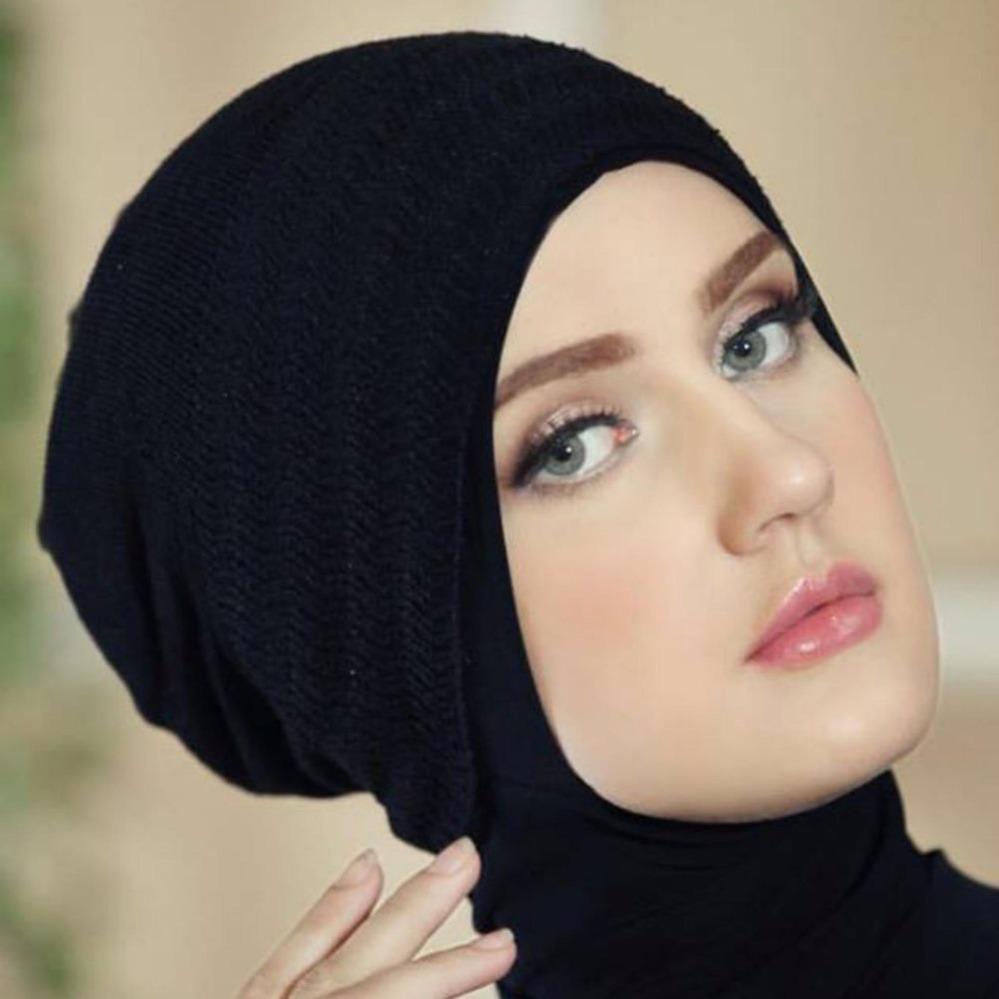 Baby Talk Club EL Ciput Kupluk Hijab Bandana Rajut Satu Warna - Anti Tembem Ciput Kerudung Antem Anpus Inner Kerudung Kerpus Modern Ciput Inner Hijab Aksesoris Perlengkapan Berhijab