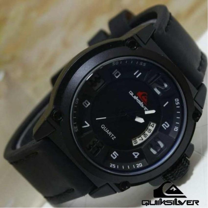 Jam Tangan Pria / Cowok Quiksilver Date Leather Black