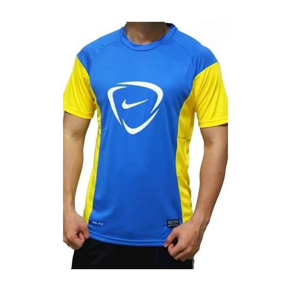 Kaos Nike Olahraga Gym Fitnes Biru Kuning