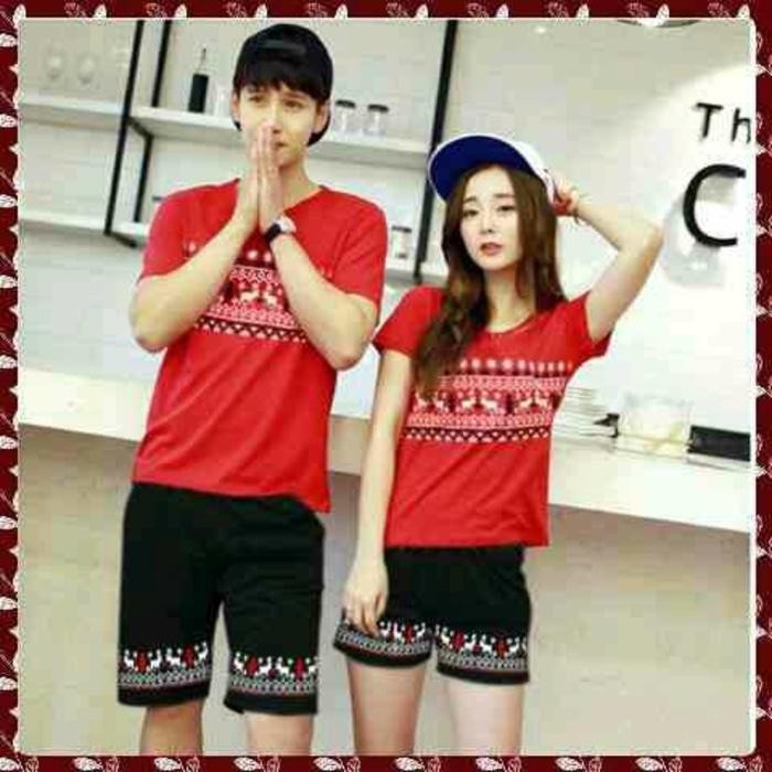 Couple Setelan X'mas Red