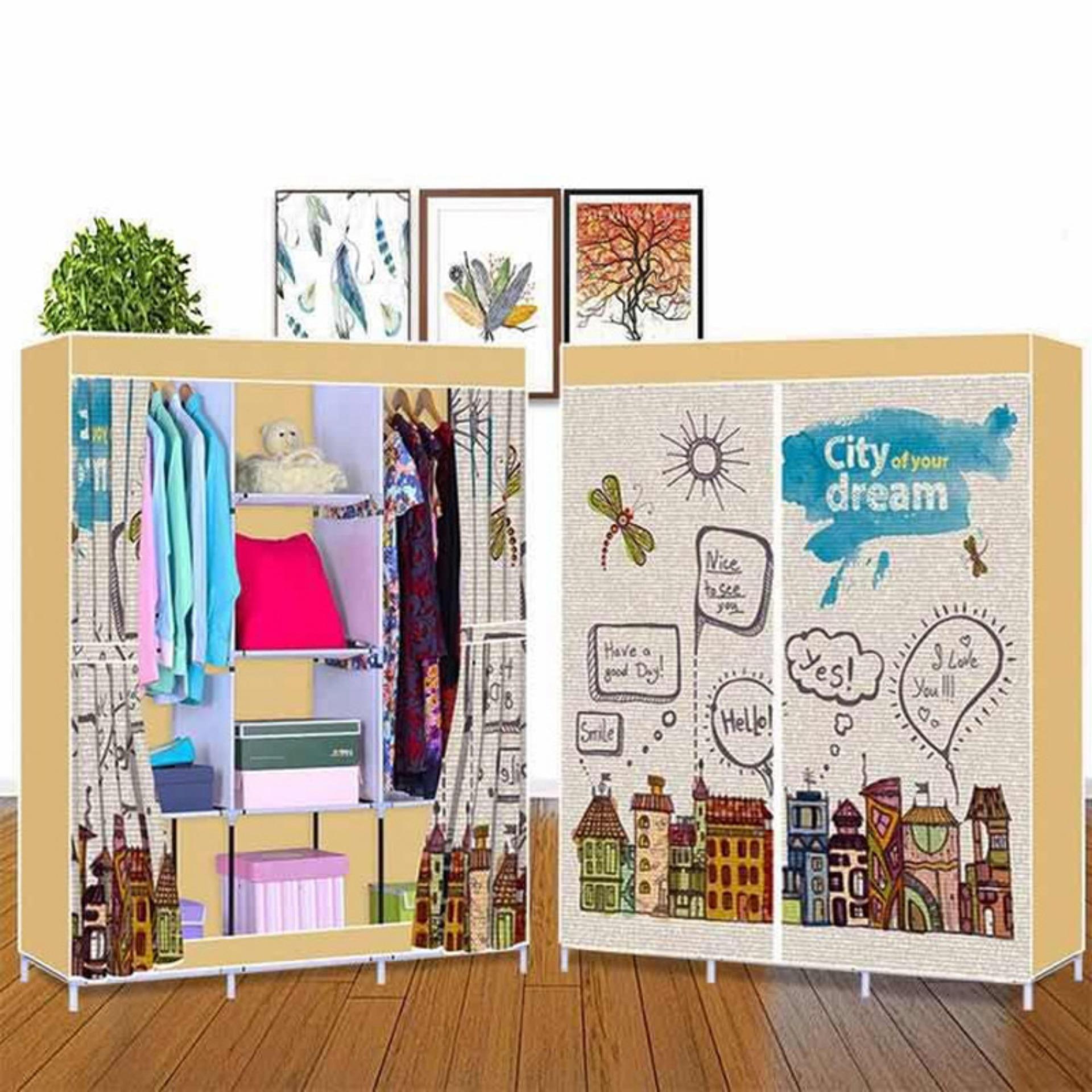 Lemari Pakaian Minimalis Lemari Baju Lemari Pakaian Bayi Lemari Pakaian Murah Lemari Baju Anak Kontrak Kost Citydream 3 kolom