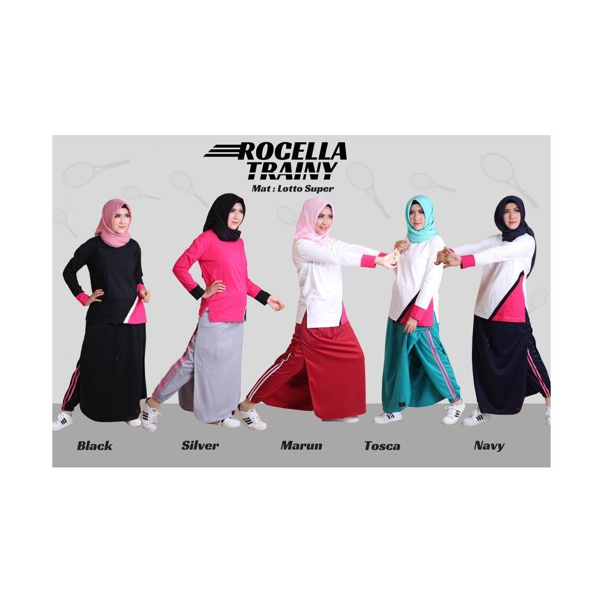 Rok Celana Trainy - Celana Olahraga - Rok Celana Training - Rocella Sporty Muslimah Trendy