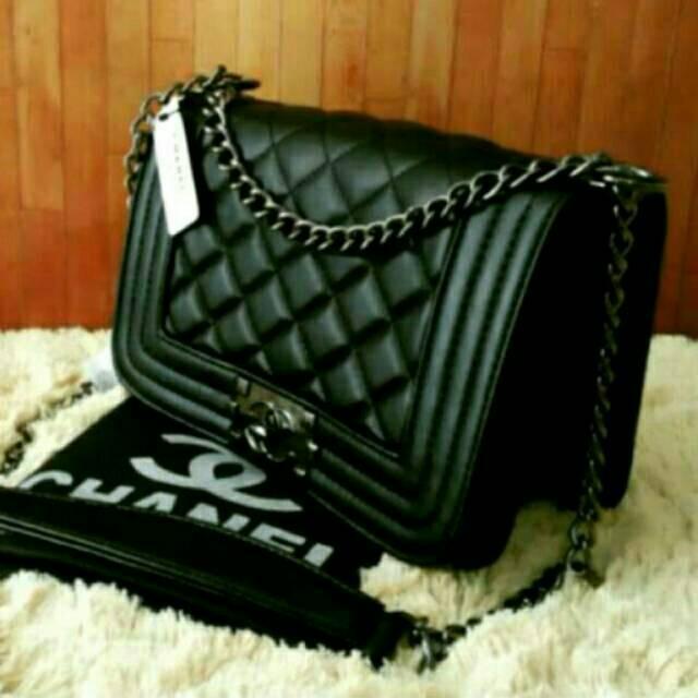 Tas Laris!! Tas Chanel Boy Uk 25 Tas Wanita Tas Import - free ongkir