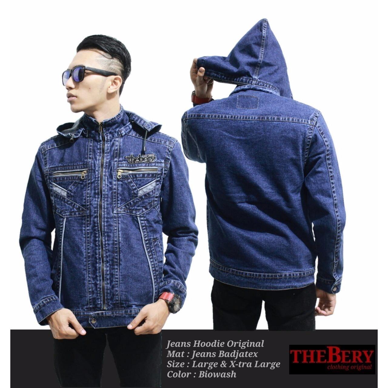 Jaket jeans denim pria / jaket the-bery