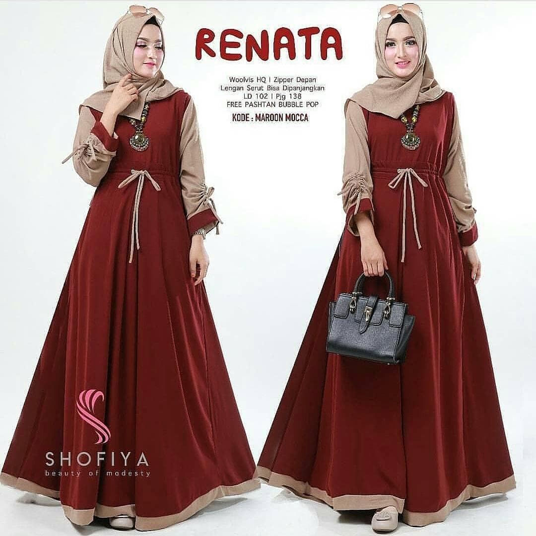 Baju Hijab Gamis Renata Maxy