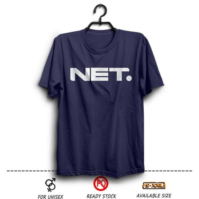 Kaos Distro Net TV Indonesia Biru Dongker Wfcloth
