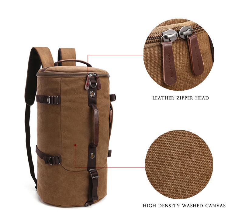 Tas Canvas Ransel Backpack Punggung Selempang 2 In 1 Bulat Barrel Mountaineering Januari 2019 - 4 Tas Canvas Ransel Backpack Punggung Selempang 2 in 1 Bulat Barrel Mountaineering - 4
