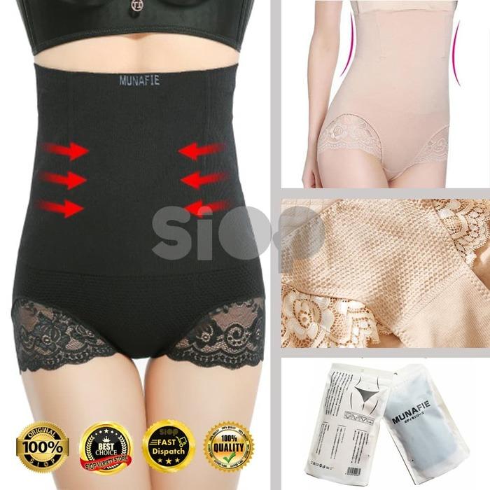 Jual Termurahiki MUNAFIE KORSET PANJANG LONG LACE BERKAWAT SLIMMING PANTIES -ALLSIZE