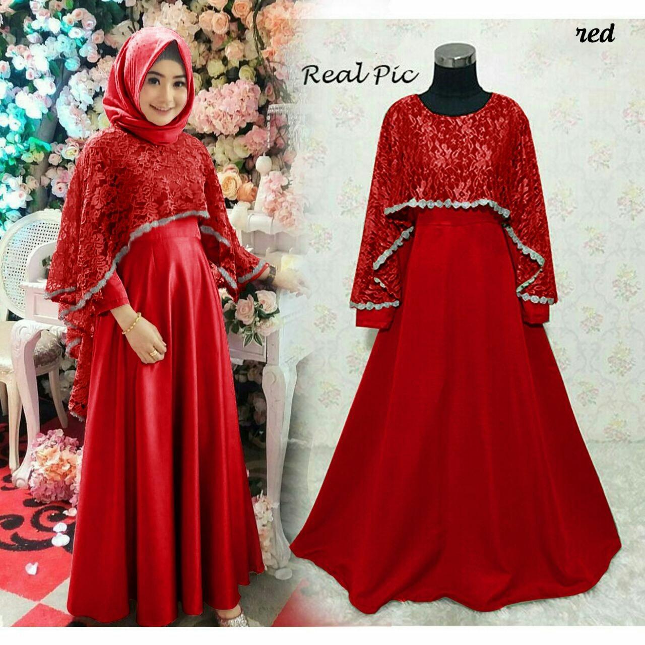 SM Grosir SM4017 Baju Muslim / Bahan Premium / Long Dress Gamis / Setelan Gamis / Gamis Syari / Baju Wanita / Gamis Cantik / Gamis Brukat