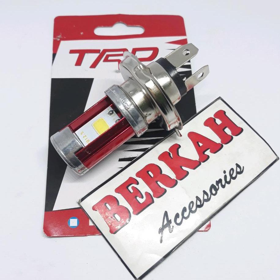 Lampu Utama Led 2 Sisi Type H4 Vixion,Verza New Scoopy new Mega pro dll body merah