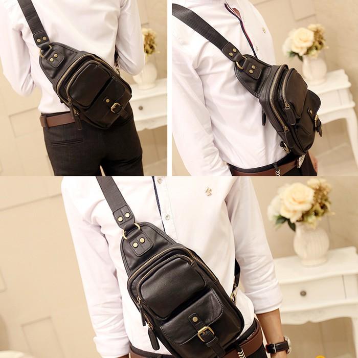Tas Pria-Tas Selempang Pria Kulit Pu Bagus Import Ts000546 Tas Wanita - Ul8f83