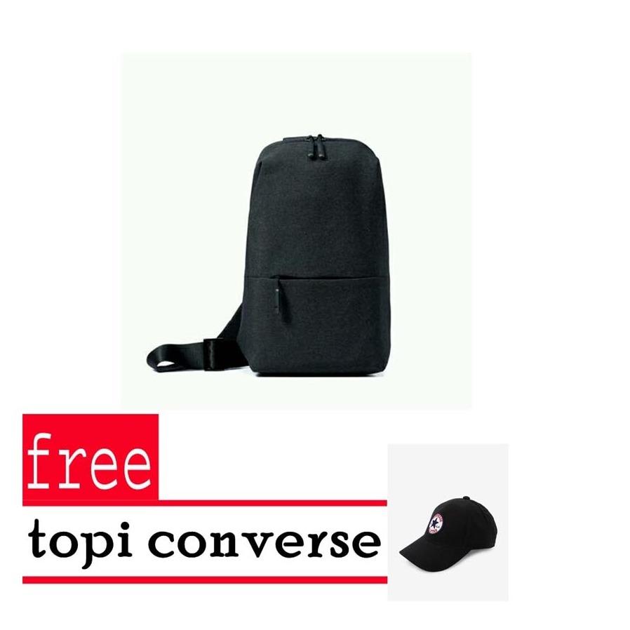 Q ,Tas Ransel Sling Bag Free Topi Converse