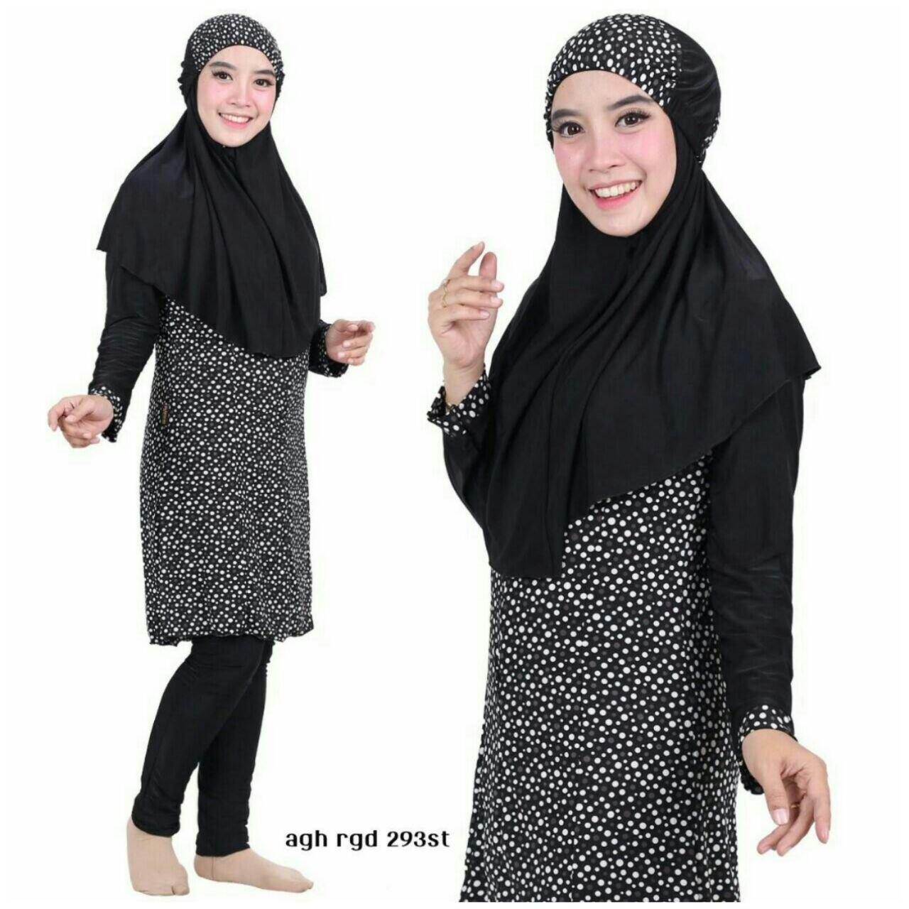 Aghnisan Baju Renang Muslimah - Hitam