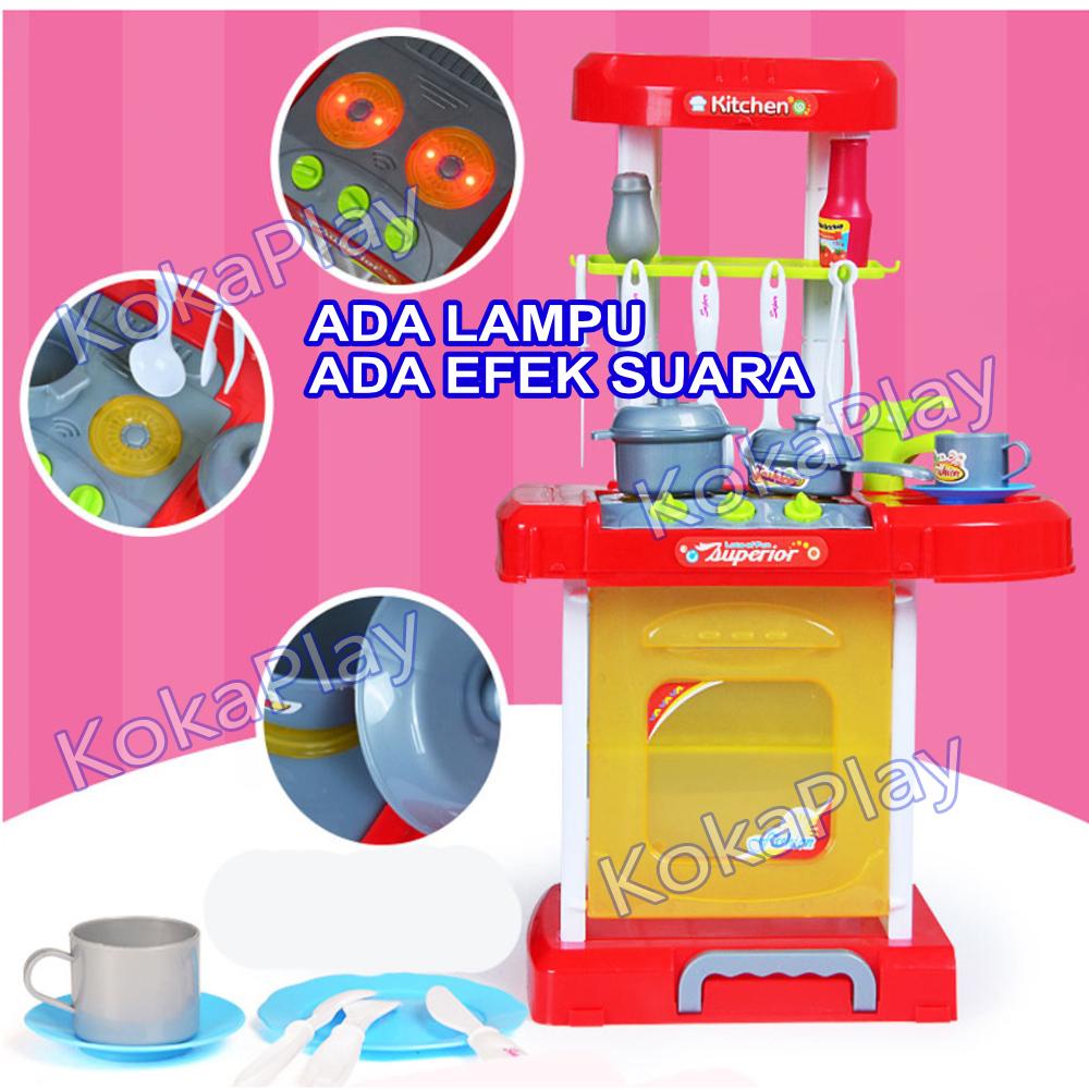 KokaPlay Fashion Funny Kitchen Set Luggage Play Set Mainan Anak Perempuan Laki Laki Masak Masakan Koper + Free 2 Baterai Januari 2019 - 5 KokaPlay Fashion Funny Kitchen Set Luggage Play Set Mainan Anak Perempuan Laki Laki Masak Masakan Koper + Free 2 Baterai - 5