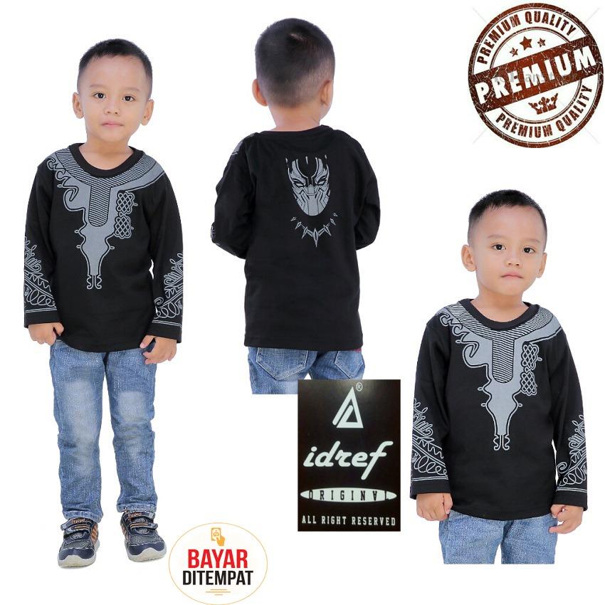 Idref Baju koko kaos Anak Black P Distro