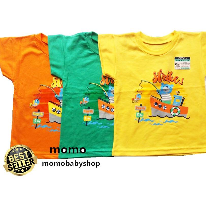 Ridges Kaos Oblong Motif New Size M 3 Pcs- Baju Kaus Anak
