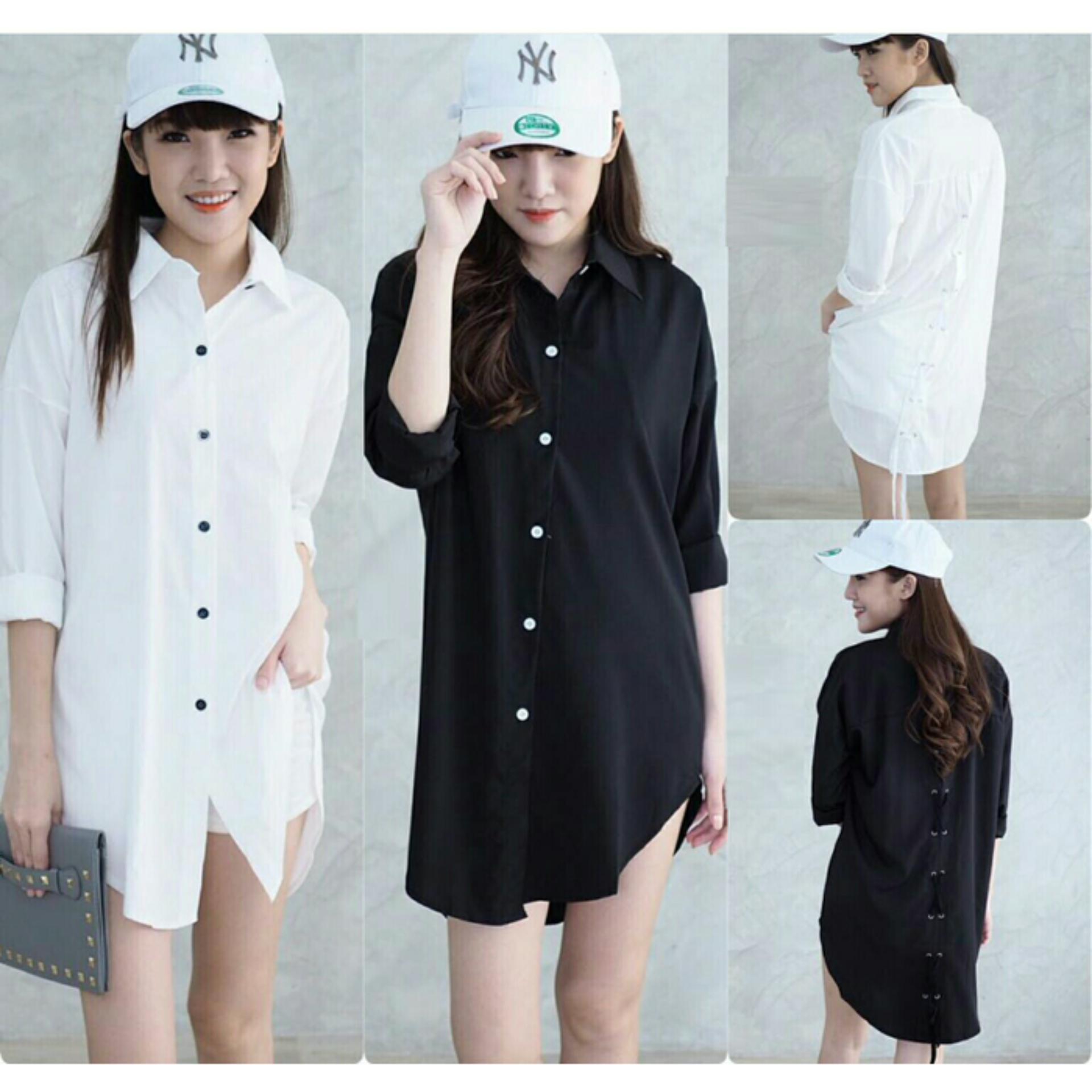 Kelebihan Ga Fashion Dress Wanita Tunik Tali Putih Setelan Wanita GA Fashion Dress Wanita Tunik Tali Putih Setelan Wanita Jum panda Jamsuit Wanita