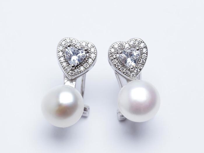 Anting Mutiara ASLI + Perak EMAS PUTIH ASLI - PEAR 033 (Garansi 6 Bln)