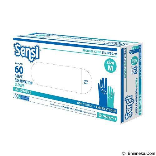 Sarung Tangan Karet Sensi Handscoon Latex Examination Gloves isi 60