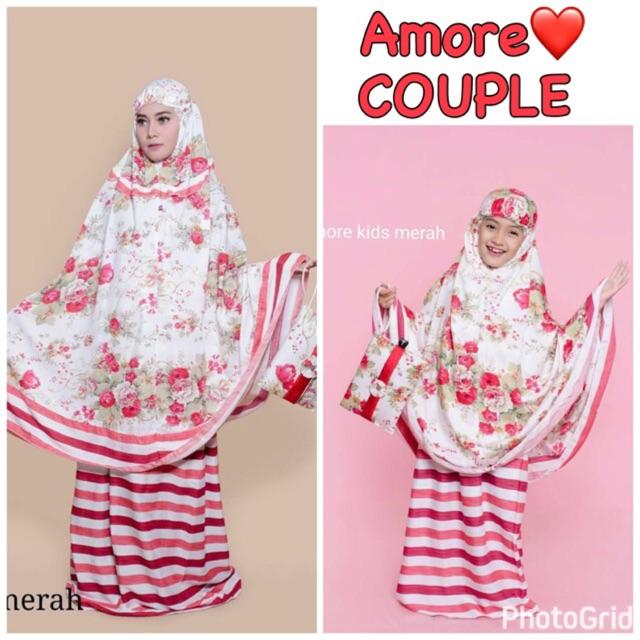 NEW!!! Mukena Cantik AMORE COUPLE (ibu dan anak) Couple mom+SD