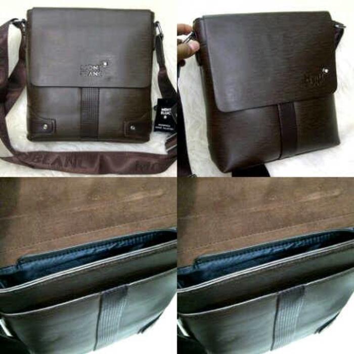 Tas Pria selempang pria/wanita MONTBLANC/ 2muka kulit import super.