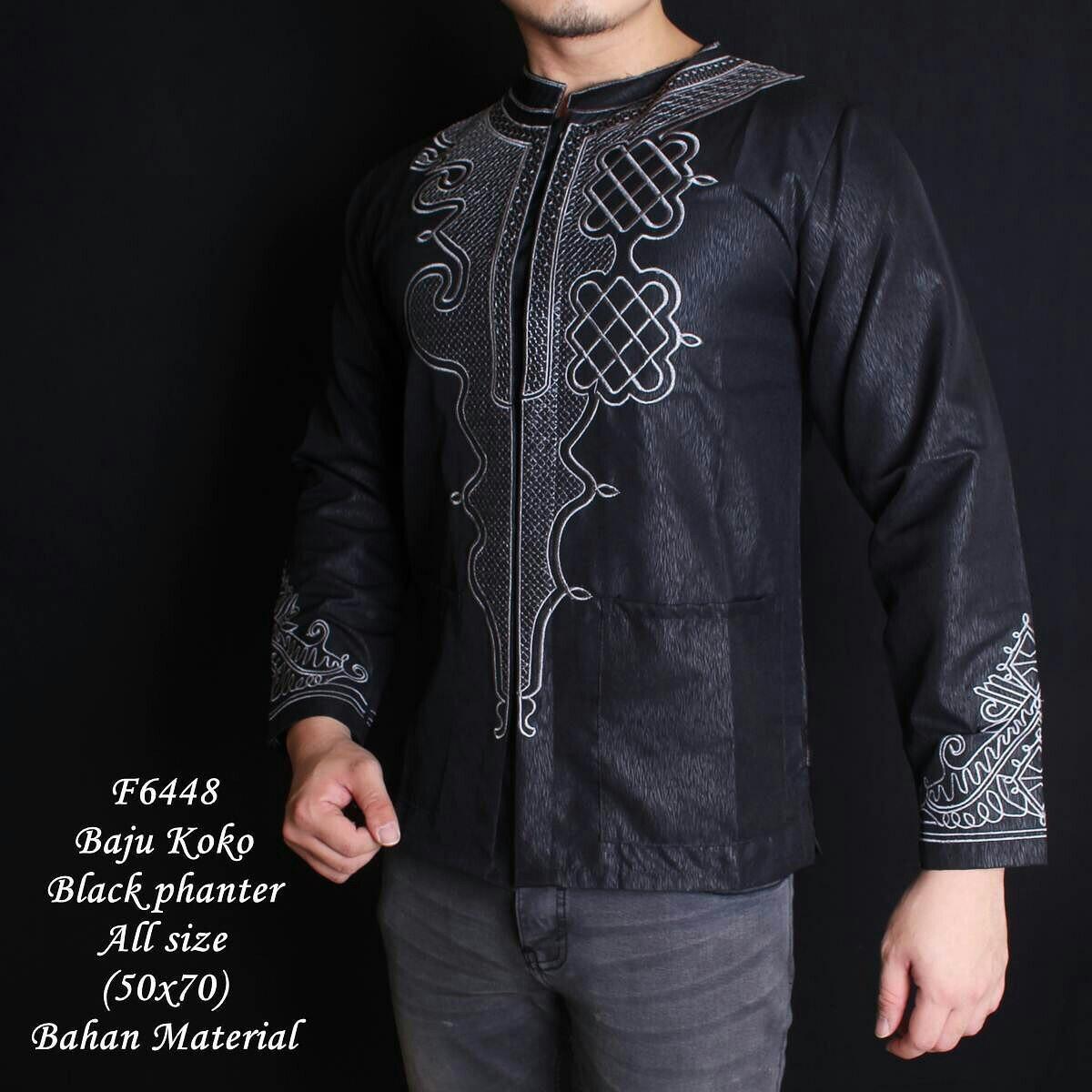 Jual Baju Koko Black Panther - Model Baju Terbaru 2019