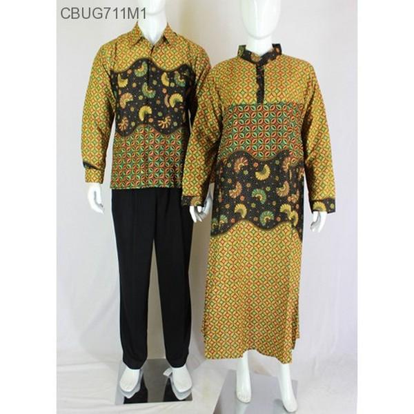 Mila Style - Baju Gamis Batik ala Negeri Jumbo Motif Kawung Gamis Kerah Sanghai Batik Printing dari