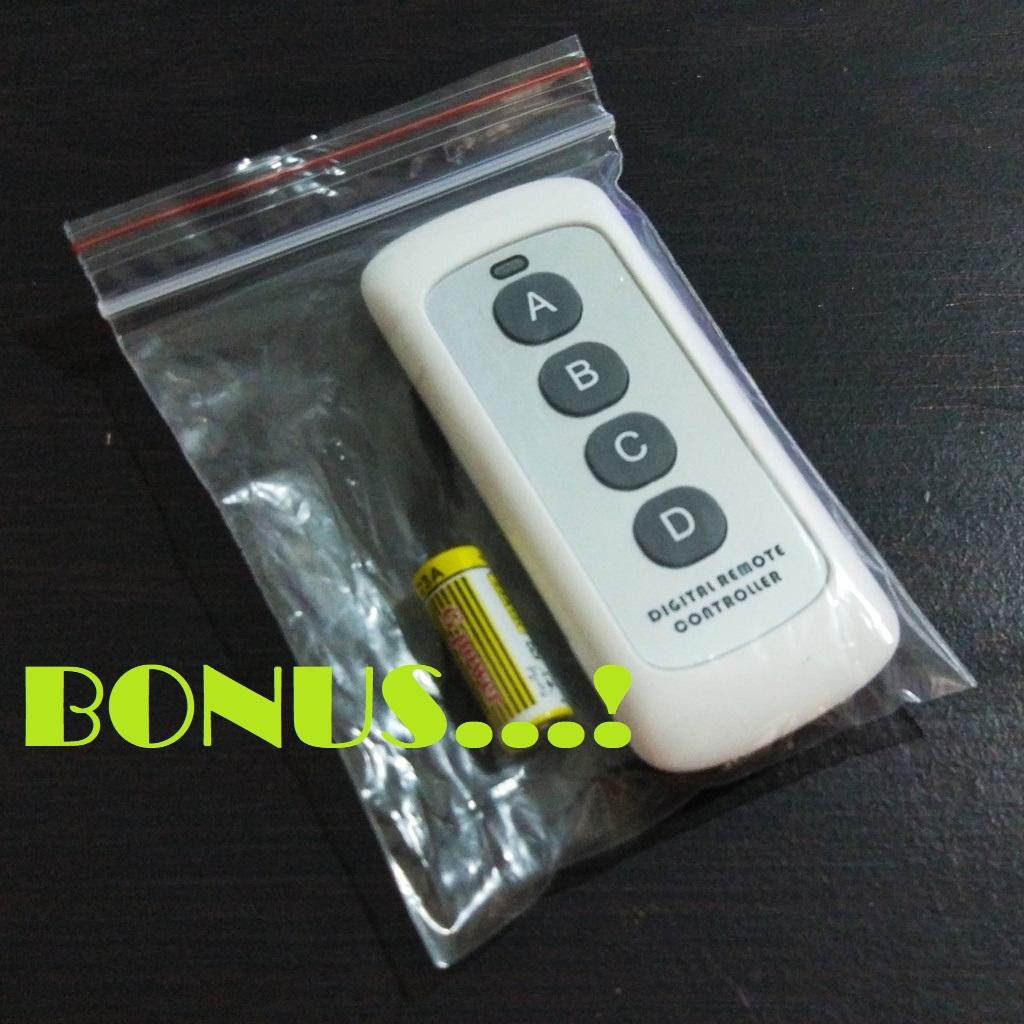 Bonus Remote Control Touch Switch Saklar Lampu 1 Gang ....... Bonus Remote Control