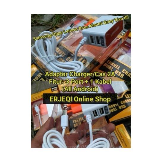 Ces Cas Charger Android 3 Port 2A Sony Samsung Xiaomi Oppo Asus Lenovo